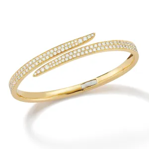 Diamond Bypass Bangle Bracelet