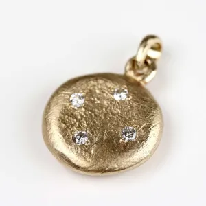 . Diamond Scatter Ancient Coin Pendant