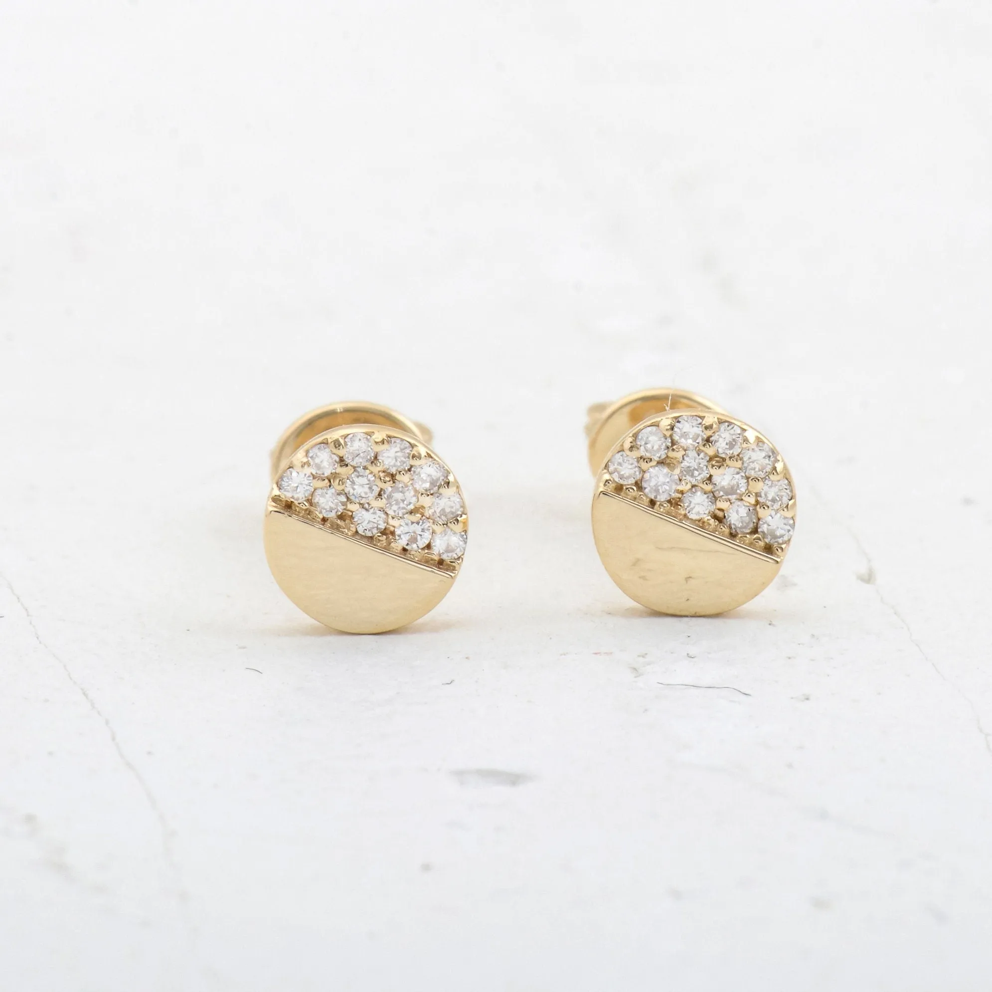 0.12CTW Round Moissanite Screw Back Stud Earrings