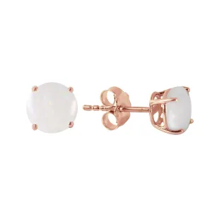 0.7 Carat 14K Solid Rose Gold Lulu Opal Stud Earrings