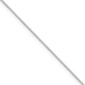 0.7mm, Sterling Silver Square Snake Chain Necklace