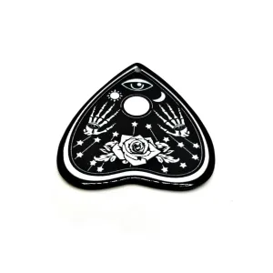 1, 4 or 20 Pieces: Black and White Rose Ouija Planchette Charms - Double Sided