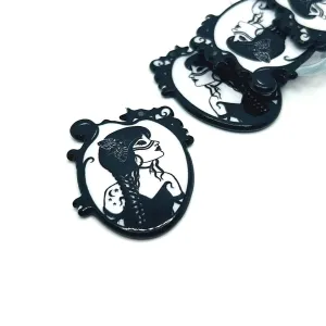 1, 4 or 20 Pieces: Hecate and Moth Witchy Halloween Charms - Double Sided