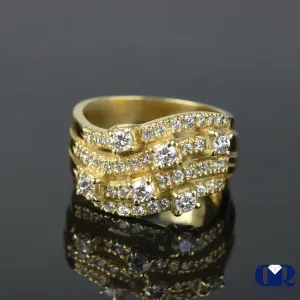 1.00 Ct Diamond Cocktail Ring Right Hand Ring In 18K Gold