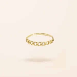 10K Gold Small Chain Ring