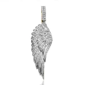 10KY 0.50CTW DIAMOND ANGEL WING PENDANT