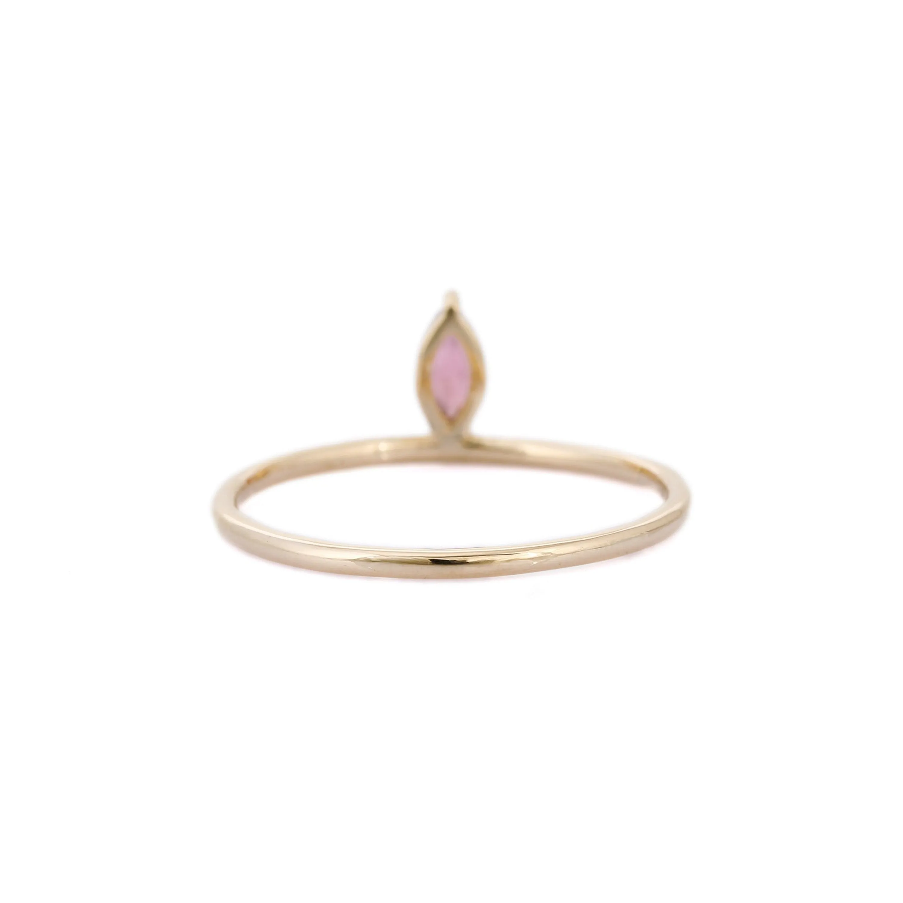 14K Gold Stackable Tourmaline Ring