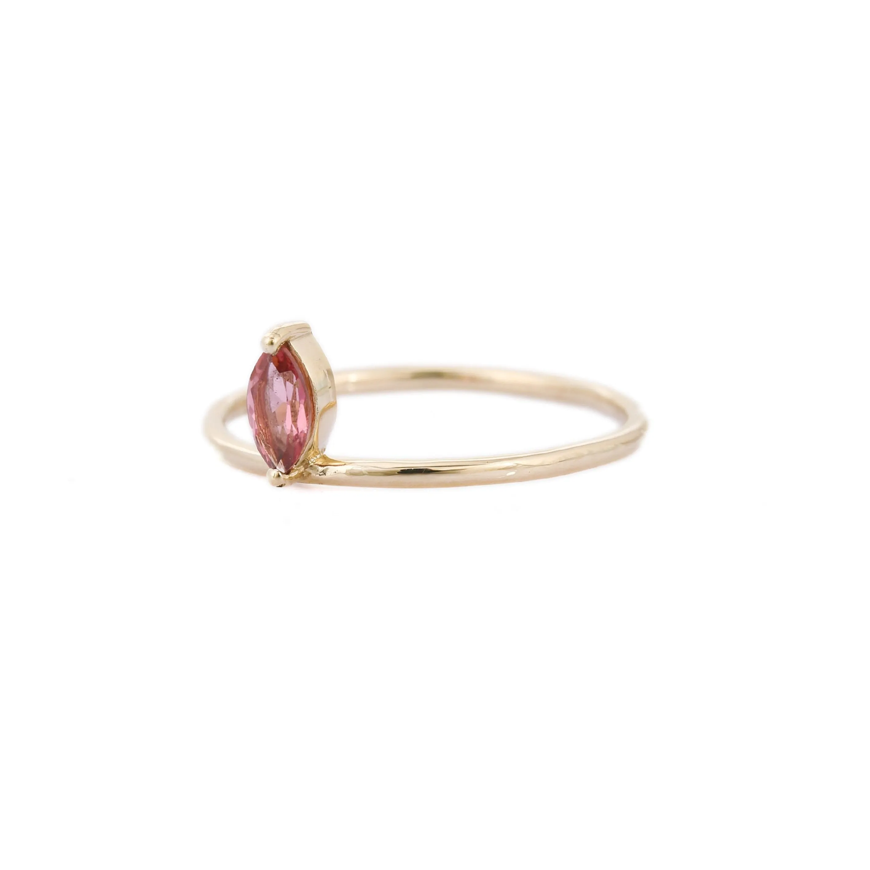 14K Gold Stackable Tourmaline Ring