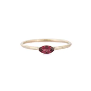 14K Gold Tourmaline Stackable Ring