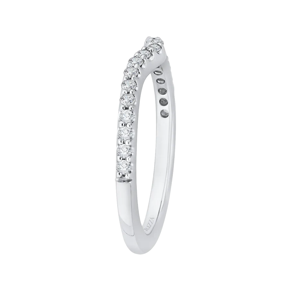 14K White Gold Round Diamond Wedding Band