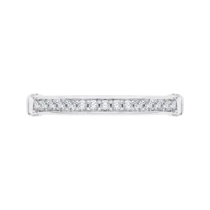 14K White Gold Round Diamond Wedding Band