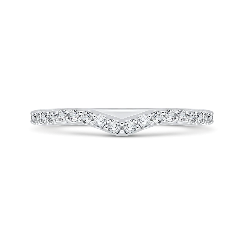 14K White Gold Round Diamond Wedding Band