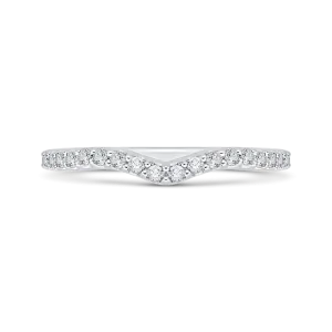 14K White Gold Round Diamond Wedding Band