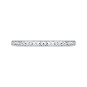 14K White Gold Round Diamond Wedding Band