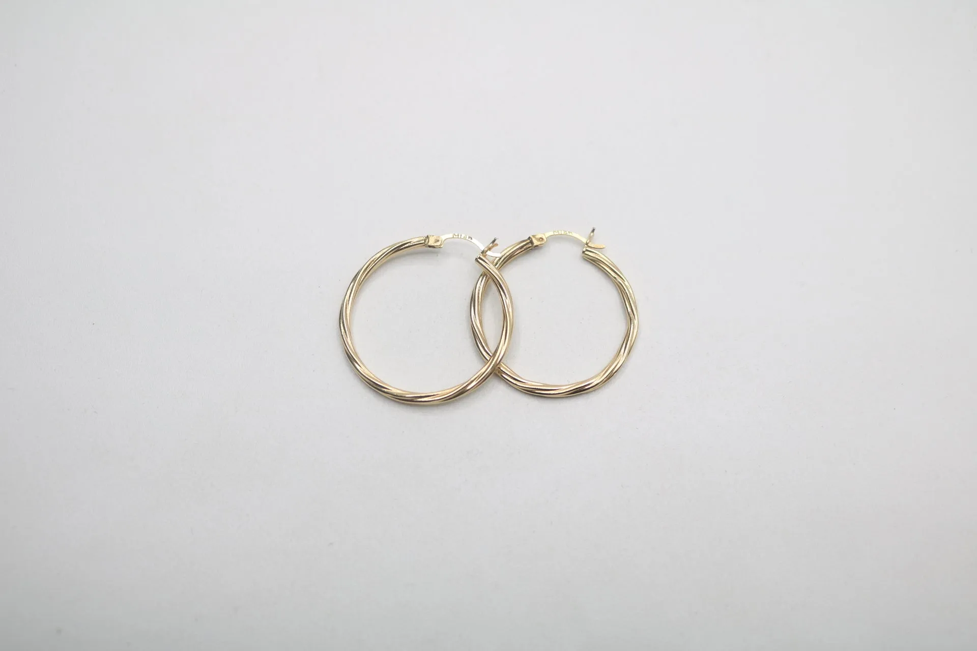 14K Yellow Gold Hoop Earrings (4.4 Grams)