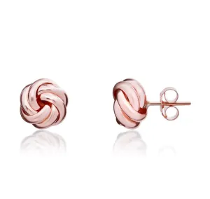 9ct Rose Gold Knot Stud Earrings