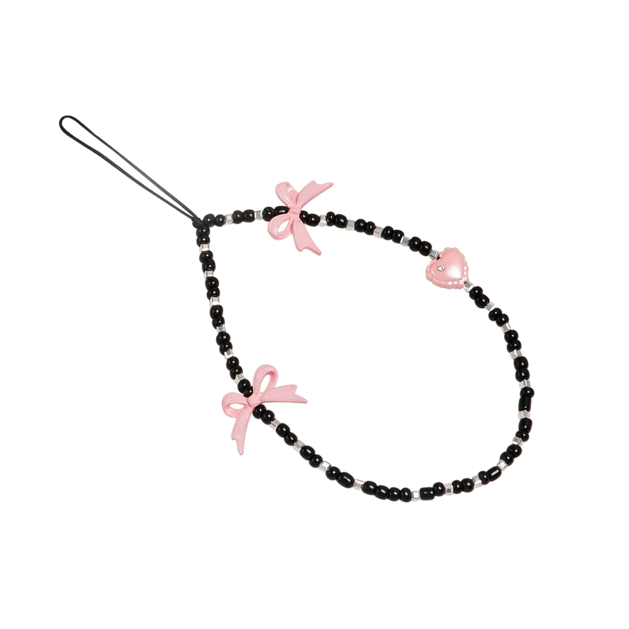 Bowknot Beaded Phone Charm