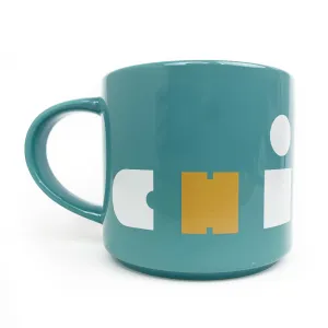 Chicago Type Aqua Blue 16 oz Jumbo Coffee Mug