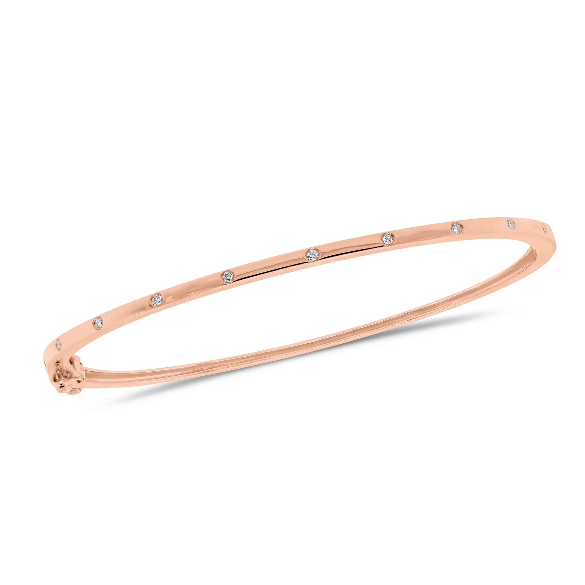 Diamond Slim Dotted Bangle Bracelet