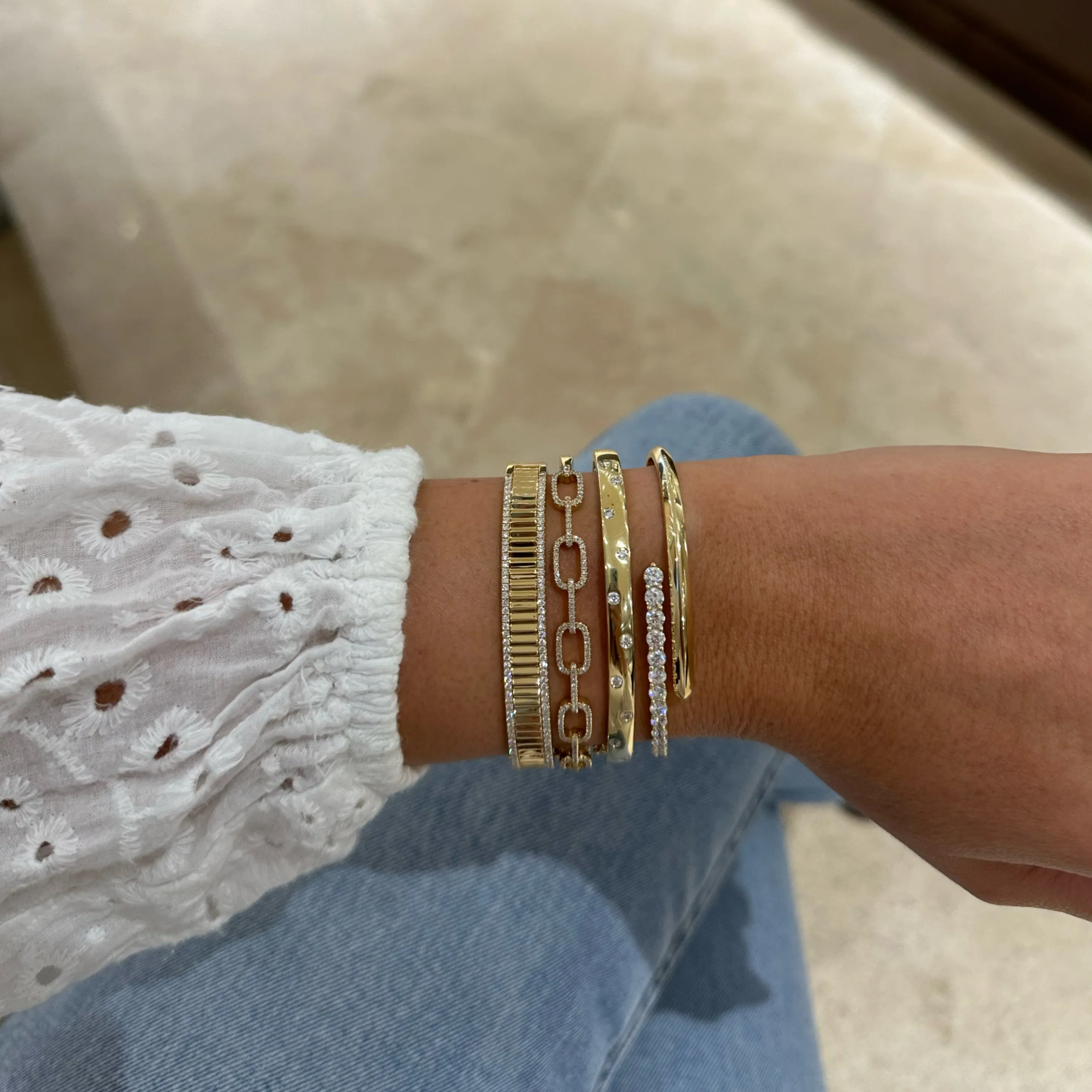 Diamond Wrap Bangle Bracelet