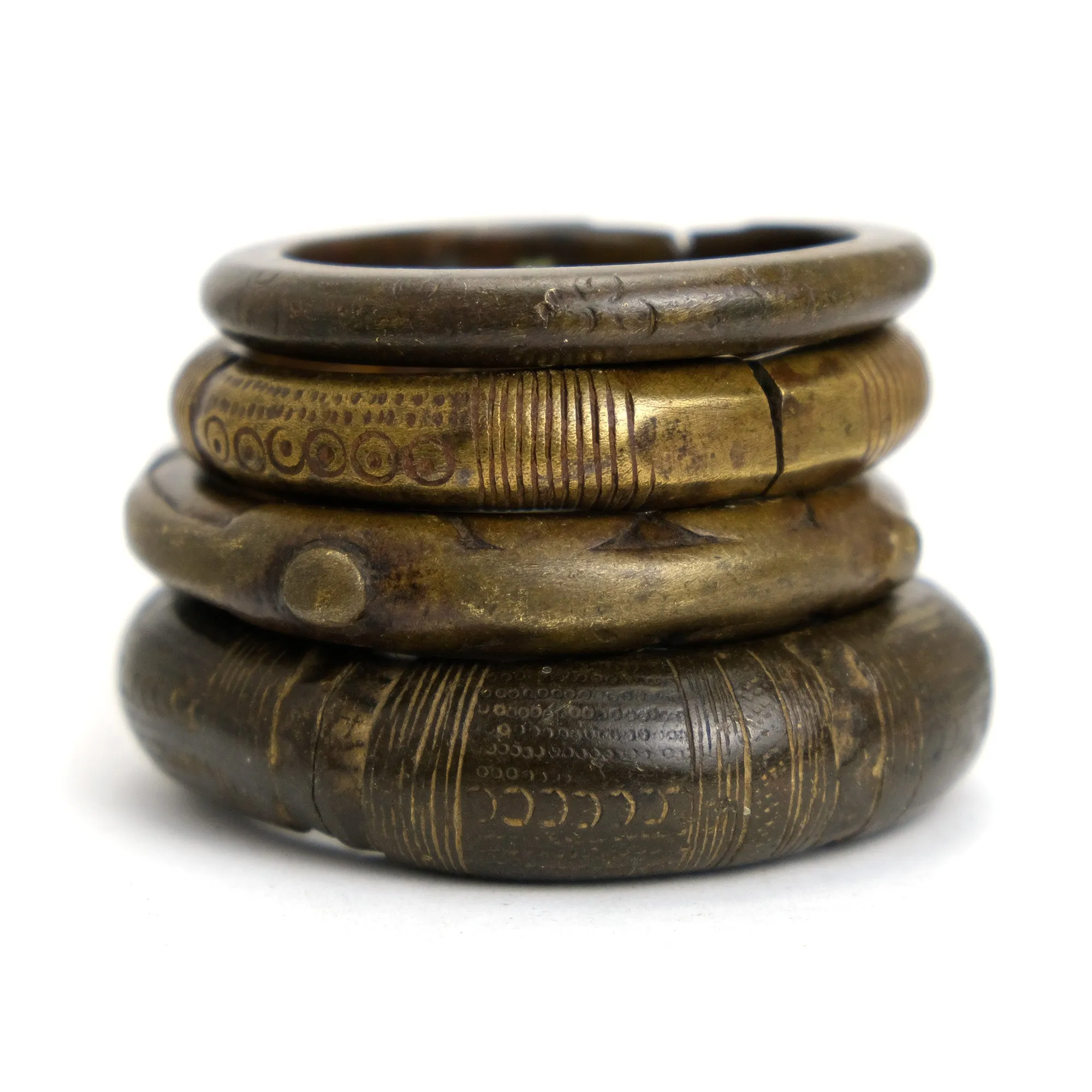 Dowry Wealth Currency Bangles from Nigeria set of Four Bangles