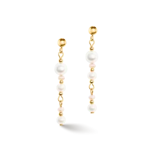 Earrings Drops Freshwater Pearls gold