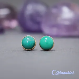 Gold Filled Turquoise Stud Earrings  | Moonkist Designs