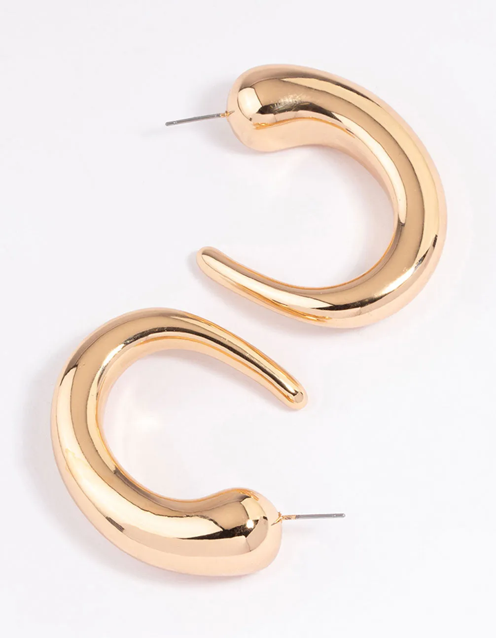 Gold Large Hoop Statement Earrings