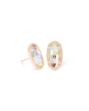 Kendra Scott Ellie Stud Earrings - Gold Dichroic Glass