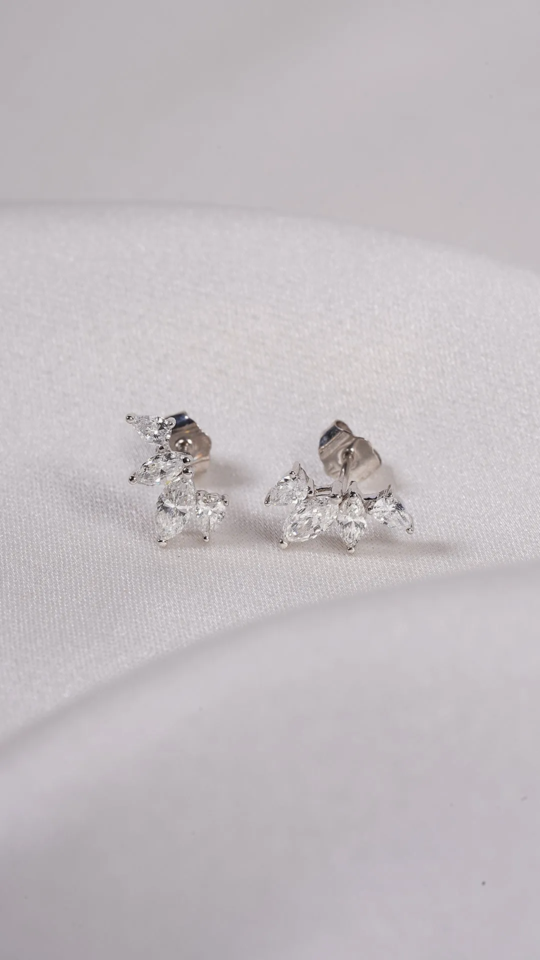 Kira Stud 9K White Gold