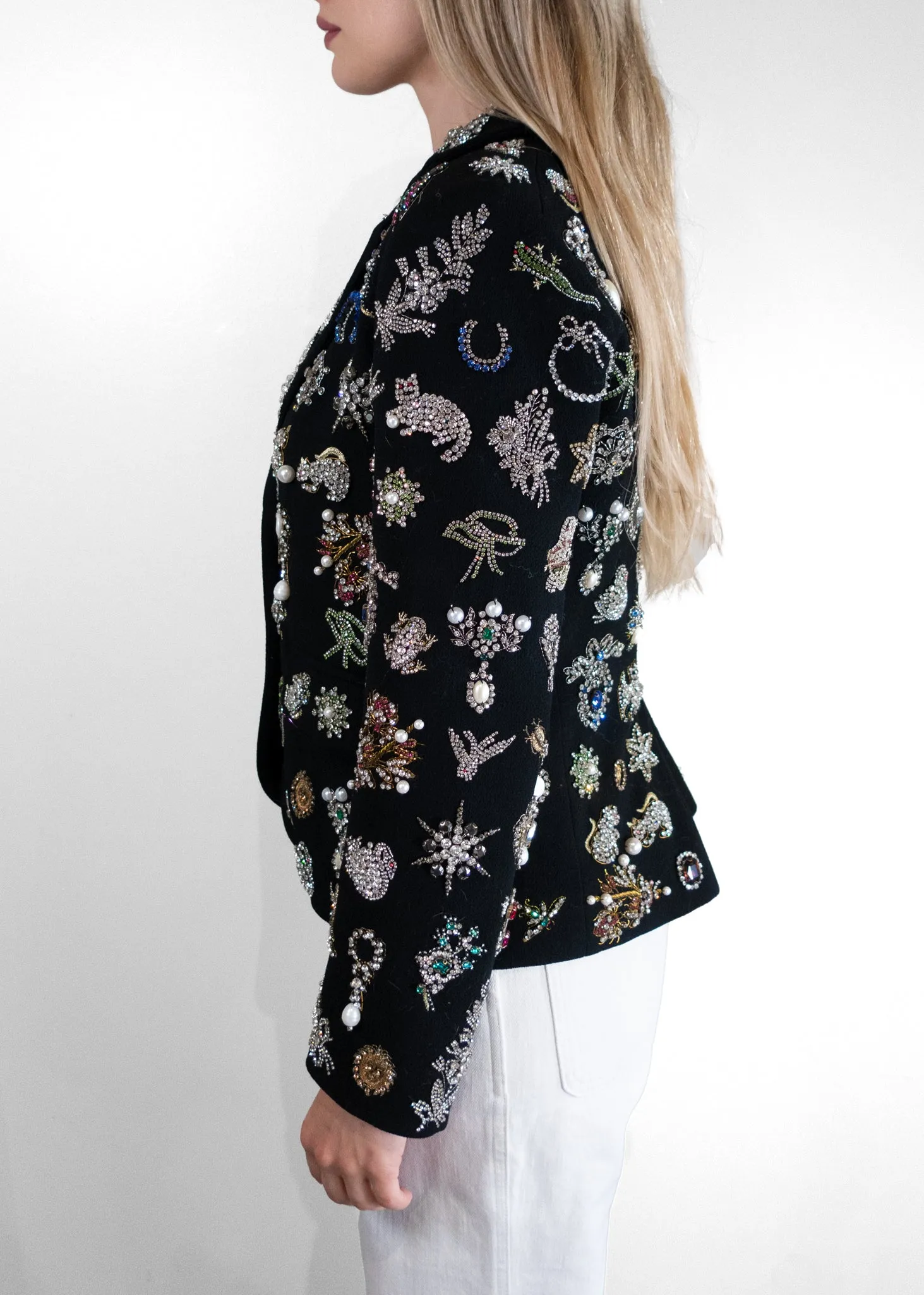 Libertine ‘Embroidered Black Diamond Pins’ Short Jacket