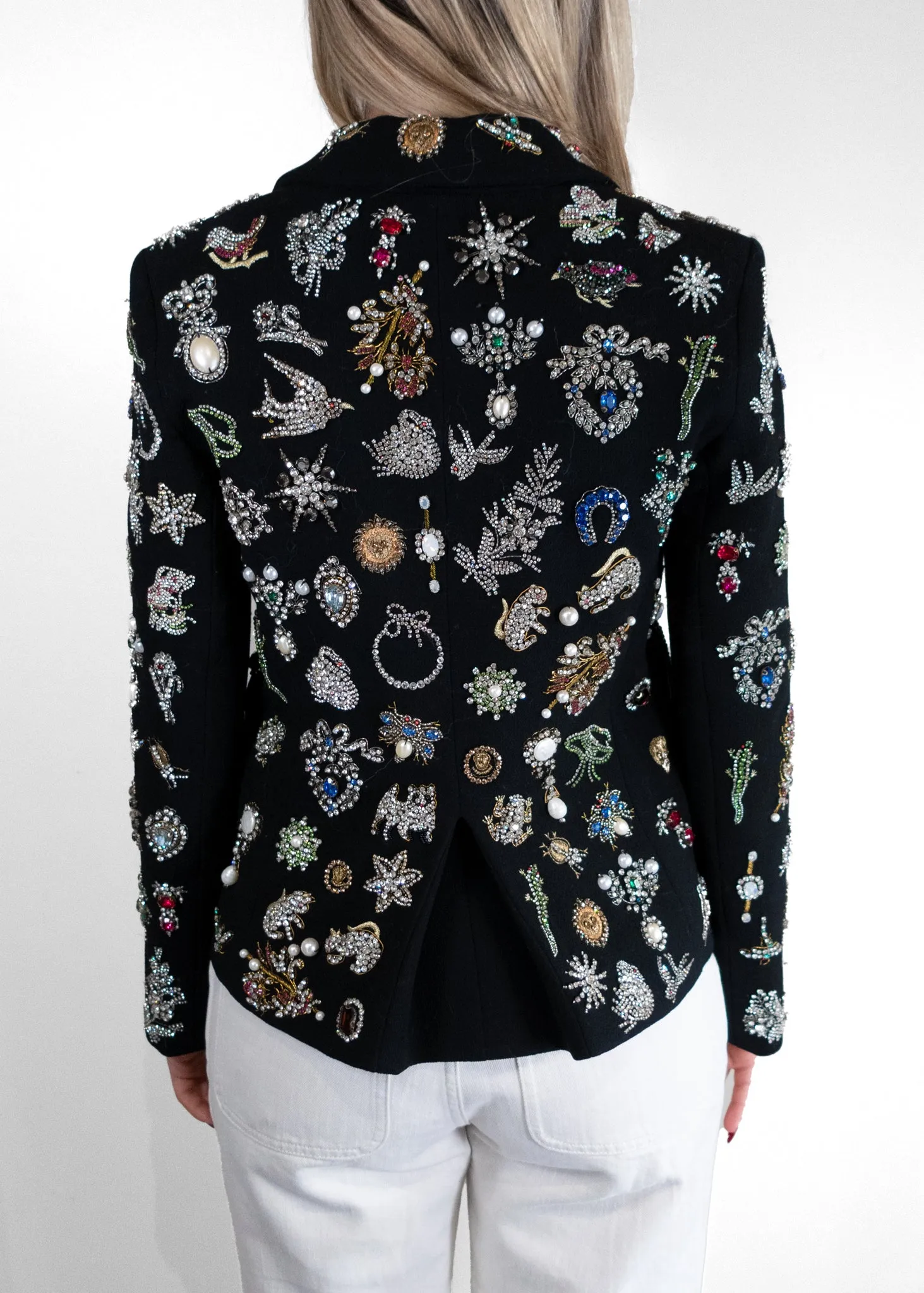 Libertine ‘Embroidered Black Diamond Pins’ Short Jacket