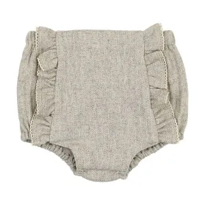 Charming Light Grey Ruffle Baby Bloomer Shorts - Soft Cotton and Comfortable Fit