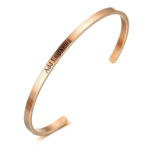 Personalize Your Name 3.5mm Cuff Bangle