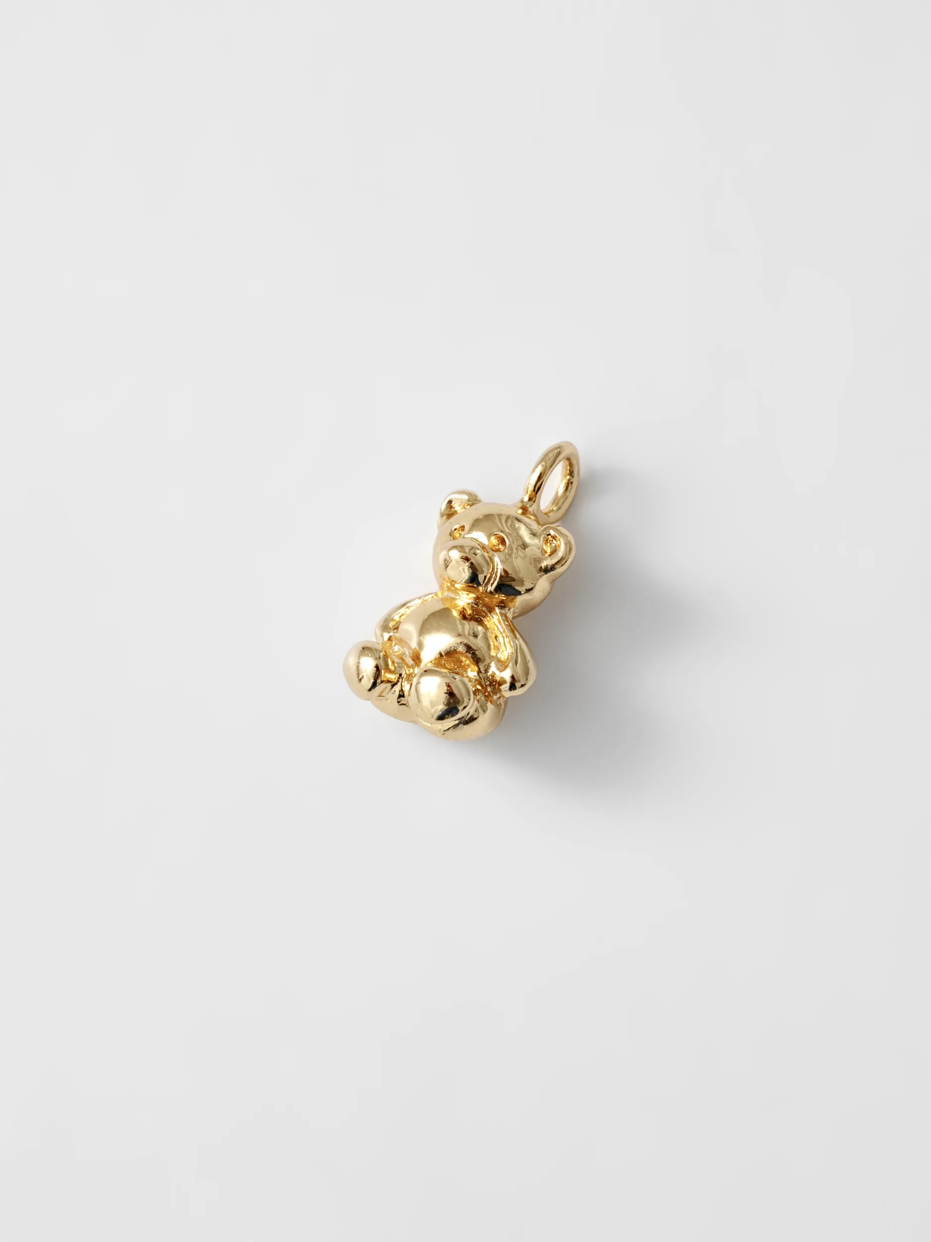 Teddy Bear Charm in Gold