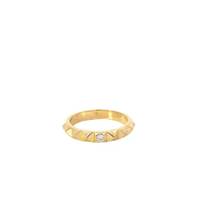 Yellow Modern Electrum Diamond Band