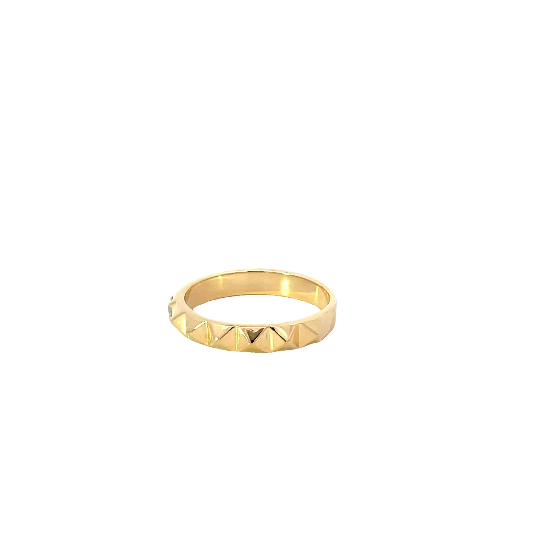 Yellow Modern Electrum Diamond Band